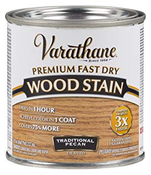 Varathane 262032 Premium Fast Dry Wood Stain, 1/2 Pint, Traditional Pecan