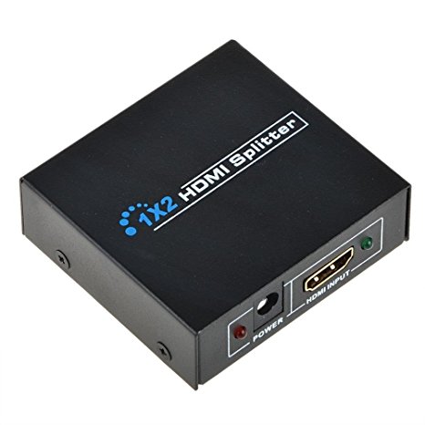SANOXY Full HD 1x2 Port HDMI Splitter Amplifier Repeater 3D 1080p Female Switch Box Hub