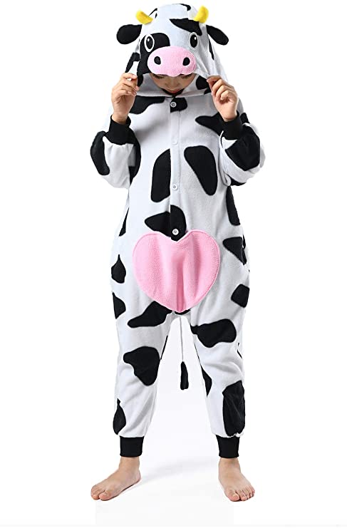 CANASOUR Unisex Halloween Kids Cow Costume Party Children Cosplay Pyjamas