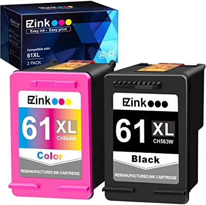 E-Z Ink (TM) Remanufactured Ink Cartridge Replacement for HP 61XL 61 XL High Yield for HP Envy 4500 4502 5530 DeskJet 2512 1512 2542 2540 2544 3052a 1055 2548 OfficeJet 4630 Printer (2 Pack)