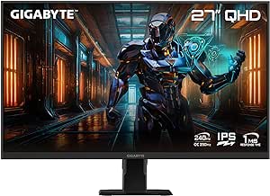 GIGABYTE - GS27Q X - 27" IPS - 2560x1440 QHD - 240Hz/OC 250Hz - 1ms - AMD FreeSync Premium - HDMI, DP - Black