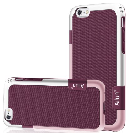 iPhone 6s plus Case,[5.5inch]by Ailun,Soft TPU Bumper& Solid PC Frame,Slip-Proof Back,Shock-Absorption&Anti-Scratches,Fingerprints&Oil Stains,Protective Back Cover[Purple]