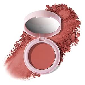 Mally Beauty Bulletproof Powder Blush - Power Peach - Long-Lasting Flush of Color - Compact Blush Powder Makeup - Matte Finish