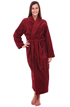 Alexander Del Rossa Womens Turkish Terry Cloth Robe, Long Cotton Bathrobe