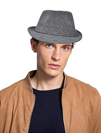 Lullaby Womens Mens Short Brim Manhattan Gangster Costume Trilby Fedora Hat