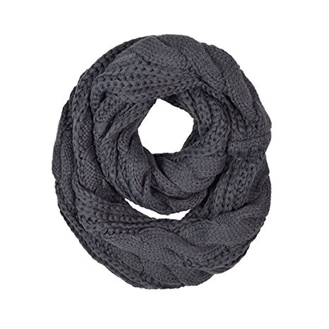 TrendsBlue® Premium Winter Twist Knit Warm Infinity Circle Scarf - Diff Colors