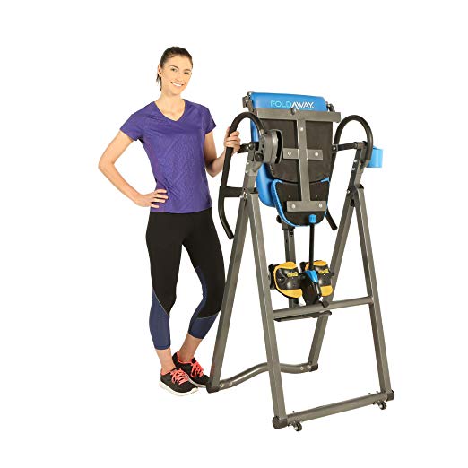 Exerpeutic 575SL Foldaway, NO Pinch Ankle Holders, SURELOCK Ankle Locking Mobile Inversion Table