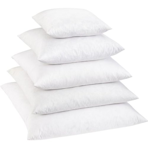 Multiple Sizes - Feather Down Pillow Inserts - 22" x 22" - 210TC Poly/Cotton-Down Proof Shell - Exclusively by Blowout Bedding RN# 142035
