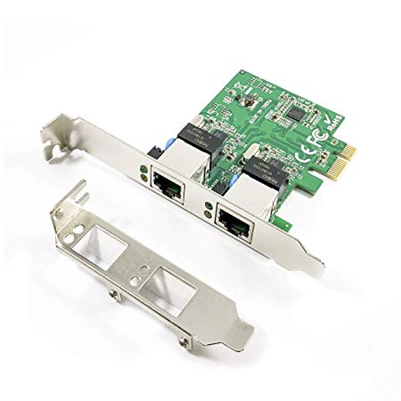 X-MEDIA Dual Port Gigabit 10/100/1000Mbps PCI Express (PCIe) Server Network Adapter/Network Card, Low Profile Bracket Included [XM-NA3820]