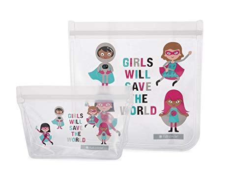 Full Circle FC17345H Reusable Lunch Bags, Girl Heroes