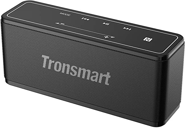 Bluetooth Speaker, Tronsmart Mega 40W Portable Speaker with 15-Hour Playtime, TWS, Dual-Driver, Built-in Mic, NFC, Deep Bass, LED Backlighting Touch Panel for Outdoor Indoor -Grey