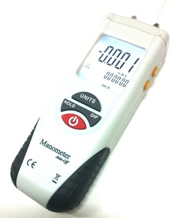 Rise HT-1890 Professional Digital Air Pressure Meter & Manometer to Measure Gauge & Differential Pressure ±13.79kPa / ±2 psi / ±55.4 H2O