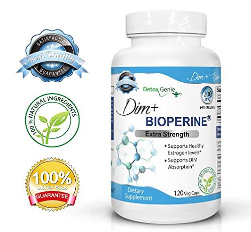 DIM (Diindolylmethane) Extra Strength plus BioPerine 200mg Veggie Capsules Supplement 2 month supply