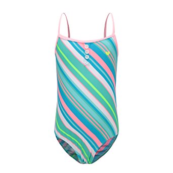 HowJoJo Girls One Piece Swimsuit Striped Rainbow Swimwear Beach Bathing Suit