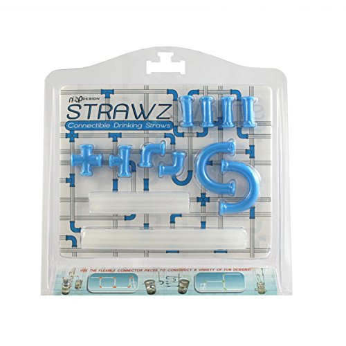 Blue Strawz Connectable Build Your Own Straws Construction Kit