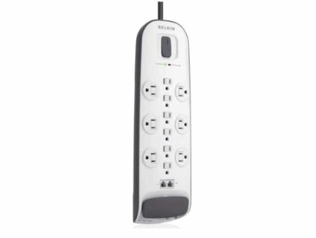 Belkin 12-Outlet Surge Protector with 8-Foot Cord with Ethernet and Cable/Satellite/Telephone/Coaxial Protection (BV112234-08)