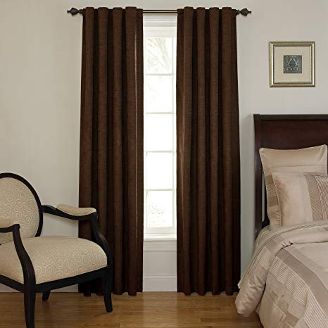 Beautyrest 11239042X084CH Chenille 42-Inch by 84-Inch Rod Pocket Single Window Curtain Panel, Chocolate