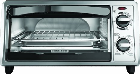Black & Decker TO1332SBD 4-Slice Toaster Oven, Silver