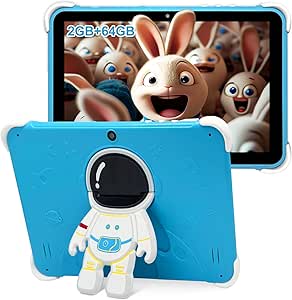 64GB 10.1 Inch Kids Tablet Android Tablet for Kids 2GB 64GB Toddler Tablet APP Preinstalled & Parent Control IWWA Kids Education Tablet with WiFi, Dual Camera, Bluetooth, Kid-Proof Case