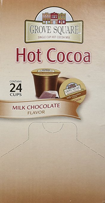 Grove Square Hot Cocoa Cups, Milk Chocolate, Single Serve Cup for Keurig K-Cup Brewers, 24-Count (Pack of 2)