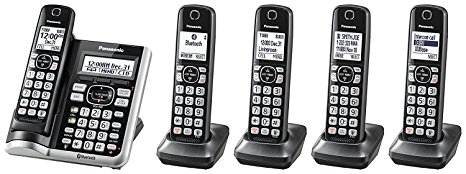 Panasonic KX-TG785SK DECT 6.0 5-Handset Cordless Phone System