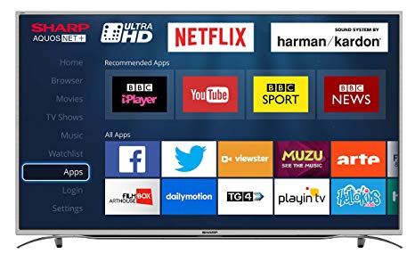 Sharp LC-55CUG8362KS 55-Inch Ultra HD 4K LED Smart TV with Freeview HD