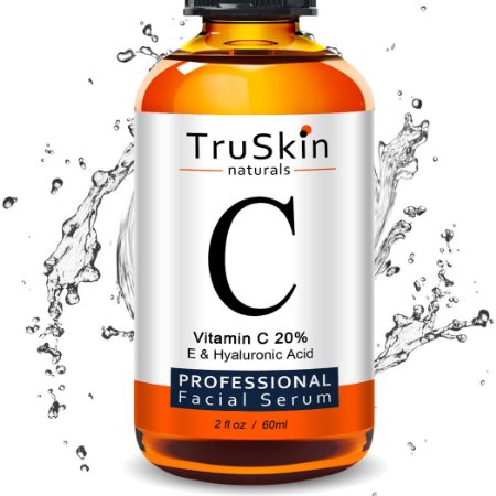 The BEST ORGANIC Vitamin C Serum - [BIG 2-OZ Bottle] - Hyaluronic Acid, 20% C + E Professional Topical Facial Skin Care to Repair Sun Damage, Fade Age Spots, Dark Circles, Wrinkles & Fine Lines -2 oz
