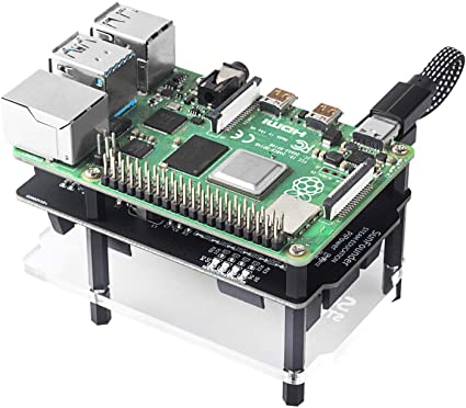 SunFounder Power Supply Module for Raspberry Pi UPS with Recharging Function 5V/3A Lithium Battery Power Pack Expansion Board for Raspberry Pi 4B 3B  3/2B and 1 Model B , Battery Not Included