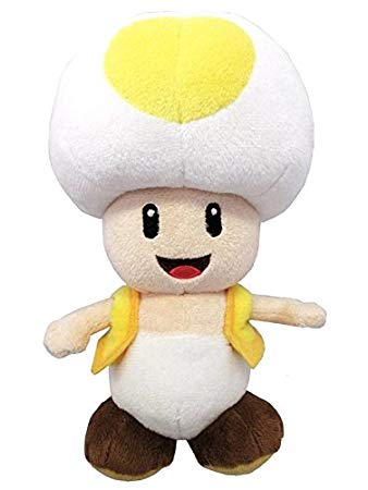 Little Buddy Super Mario All Star Collection 1589 Yellow Toad Stuffed Plush, 8"