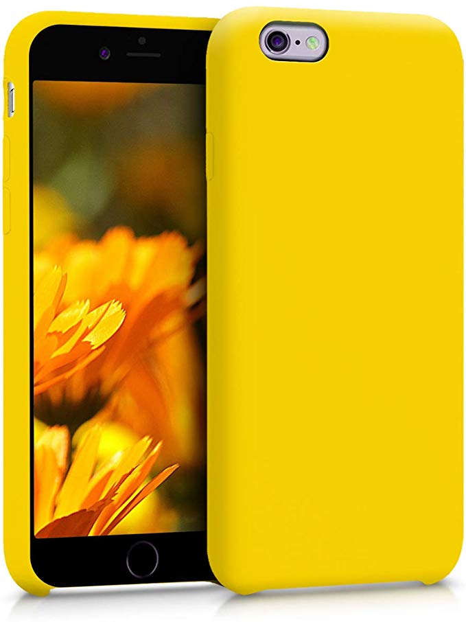 kwmobile TPU Silicone Case for Apple iPhone 6 / 6S - Soft Flexible Rubber Protective Cover - Vibrant Yellow