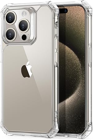 ESR for iPhone 15 Pro Max Case, Military-Grade Protection, Shockproof Air Guard Corners, Yellowing-Resistant Acrylic Back, Phone Case for iPhone 15 Pro Max, Air Armor Series, Clear