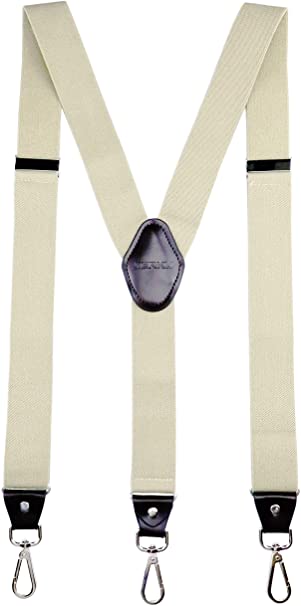 JIERKU Mens Suspenders with Swivel Hooks on Belt Loops Heavy Duty Big and Tall Adjustable Braces