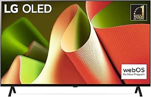 LG OLED 55'', Serie B4 2024, OLED55B46LA, Smart TV 4K, Processore α8, Dolby Vision, Dolby Atmos, 4 HDMI 2.1, Gsync, VRR, ThinQ AI, Wi-Fi, webOS 24, Telecomando puntatore, Essence Graphite