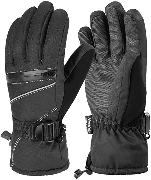 Andake Ski Gloves for Womens,3M Thinsulate Insulated Winter Warm Snowboarding Gloves Windproof Waterproof Gloves for Skiing