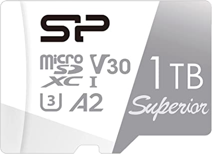 Silicon Power 1TB Superior Micro SDXC UHS-I (U3), V30 4K A2, Compatible with GoPro Hero 9 High Speed MicroSD Card with Adapter