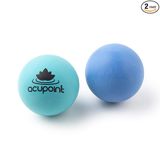 Acupoint Physical Massage Therapy Balls - Ideal for: Yoga, Deep Tissue Massage, Trigger Point Therapy and Self Myofascial Release Physical Therapy Equipment