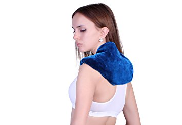 Neck   Shoulder Wrap - Hot & Cold Therapy - Natural Clay Beads - provides moist heat or soothing cool stress and pain relief