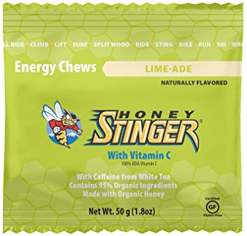 Honey Stinger Energy Chews, Limeade, Naturally Caffeinated, 1.8 Ounces (Pack of 12)