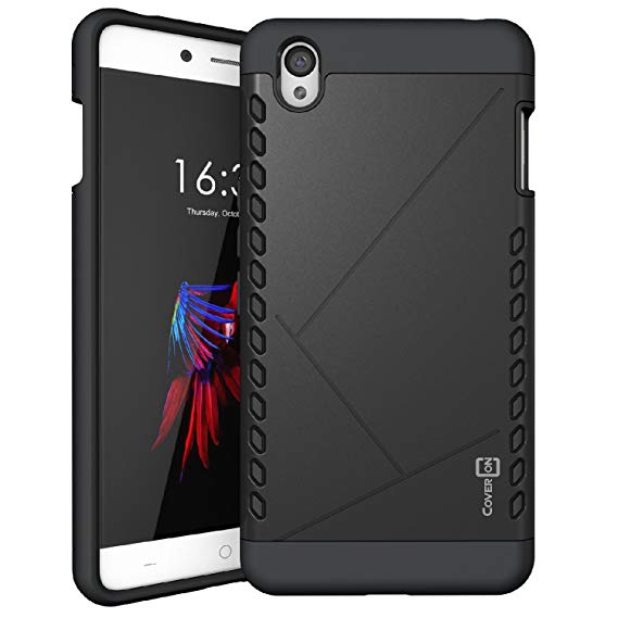 OnePlus X Case, CoverON [Paladin Series] Slim Fit Hard Protective Modern Style Phone Case for OnePlus X - Black