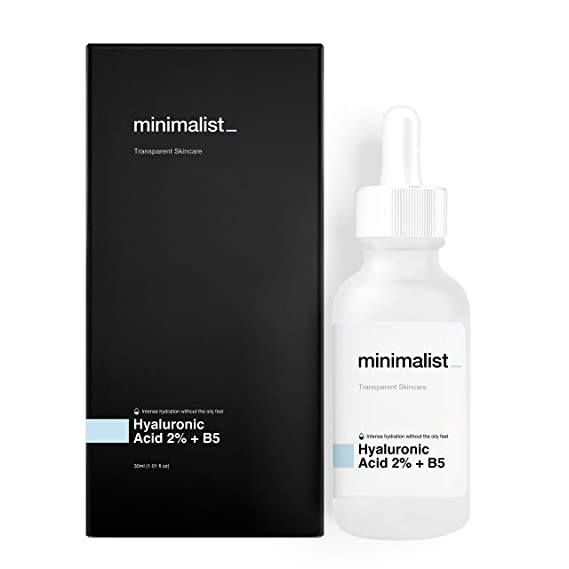 Minimalist Hyaluronic Acid 2% for Intense Hydration, Glow & Fines Lines - Daily Hydrating Face Serum with Vitamin B5 for Dry & Oily Skin, 30ml