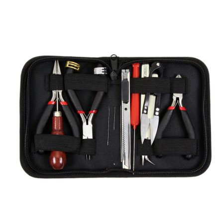 Wisehands Jewelry Making Tools Kit, 14 High Quality Jewelry Making Tools with Black Zippered Case for Beginners and Professionals