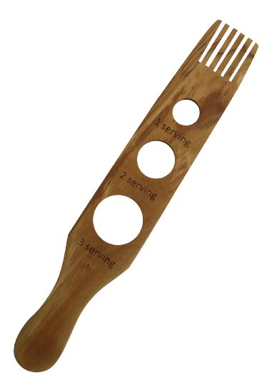 Spaghetti Pasta Measure for Portion Control - Premium Natural Olive Wood Noodle Measure Made in Italy