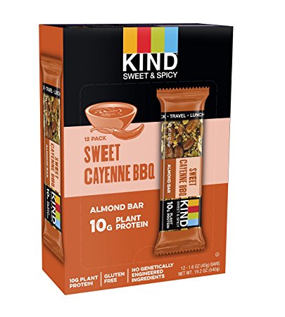 KIND Sweet Cayenne BBQ  Sweet and Spicy Bar, 10g Protein