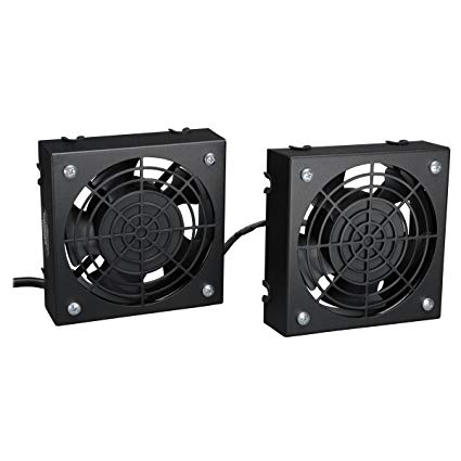 Tripp Lite Wall-Mount Roof Fan Kit, 2 High-Performance Fans, 120V, 210 CFM, 5-15P Plug (SRFANWM)