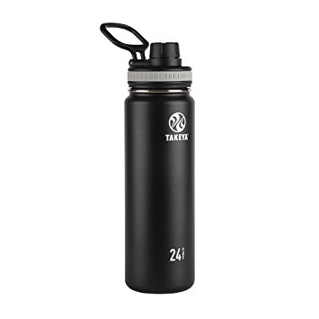 Takeya ThermoFlask Insulated Stainless Steel Water Bottle, 24 oz, Asphalt by Takeya