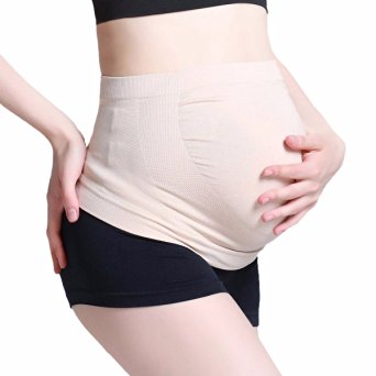 Gratlin Women's Maternity Soft Seamless Pressure-Reduction Support Belly Band