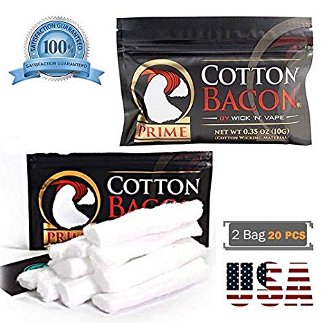 Cotton Bacon, (2 bag) 20 Pcs Cotton Bacon Organic Muscle Cotton for DIY Project-100% authentic Organic Cotton