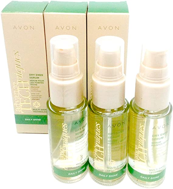 3 x Avon Advance Techniques Daily Shine Dry Ends Serum 30ml