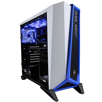 CUK Trion Custom Gaming PC (Intel i7-7700K, 32GB RAM, 512GB NVMe SSD   4TB, NVIDIA GTX 1080 8GB, Windows 10) The Best New VR Ready Tower Desktop Computer for Gamers (Blue/White)