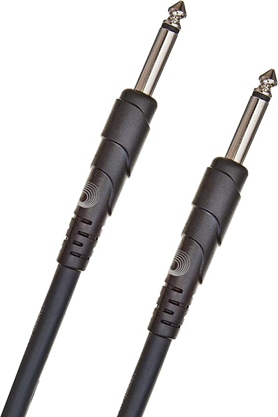 D'Addario Guitar Cable - Guitar Lead - 1/4 Inch Male to 1/4 Inch Male - Shielded for Noise Reduction - 15 Feet/4.57 Meters - Straight Ends - 1 Pack